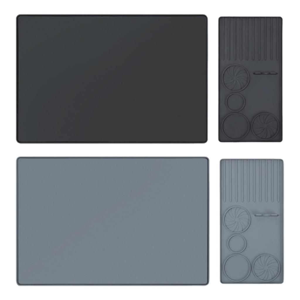 Silicone Coffee Mat with Coffee Tamper Mat, Anti Slip Coffee Bar Mat, Espresso Mat for Kitchen Cafe, Potted Plants Bar