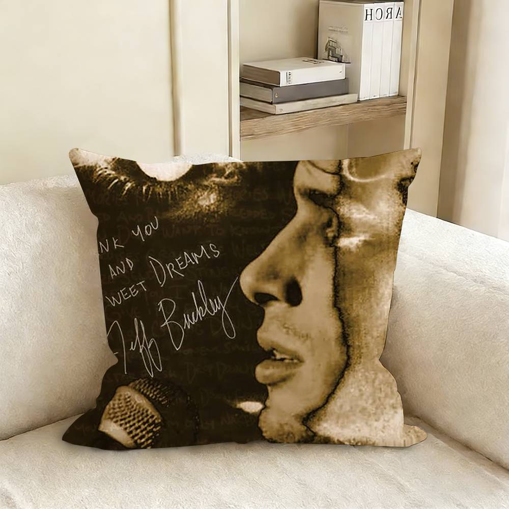 Funda de almohada JJeff BBuckley Funda de cojín para sofá de sala de estar Adecuada para decoración de hogar, dormitorio, habitación