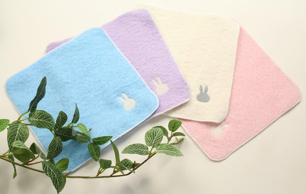 Maruei Towel Imabari Towel Cool Miffy Fluffy Ivory Handkerchief, Mini,