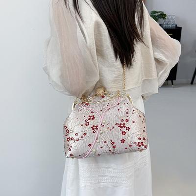 Bolsa cheongsam chinesa feminina nova corrente moderna temperamento Hanfu versátil ombro único portátil mensageiro