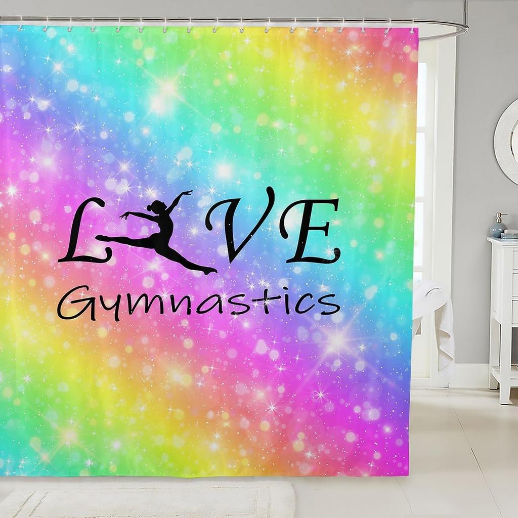 ManCute Frog Kids Shower Curtains,Lavender Flowers Butterfly Romantic Bathroom Curtains for Girls Boys Women,Cartoon Animals