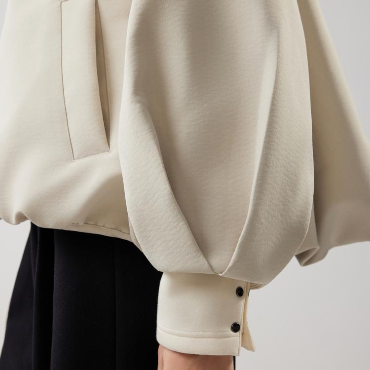Elle Fashion Casual Loose Warm Long Sleeve Stand Collar Down Jacket Women outerwear EY52589