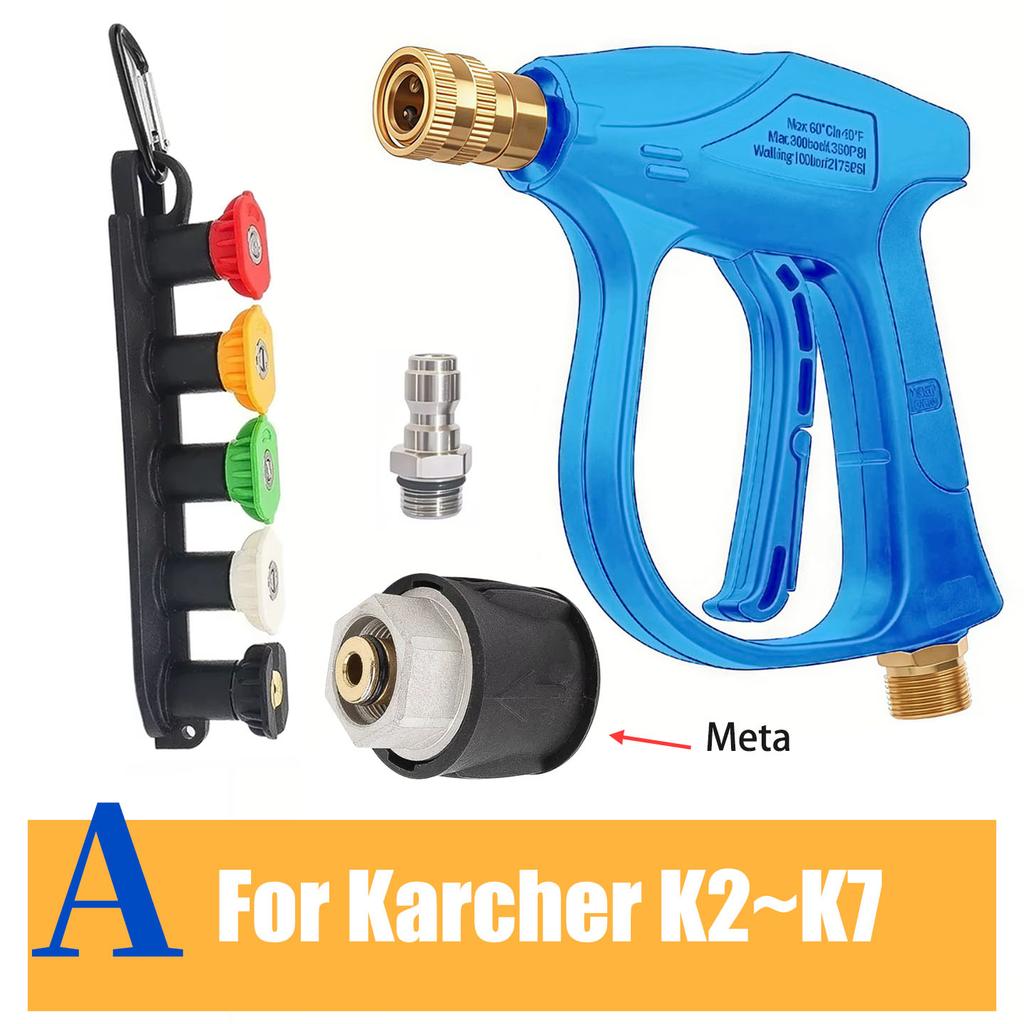 Pressure Washer Water Gun for Car Clean Hose Connector For Karcher Nilfisk Bocsh Quick connect nozzles For Car Wash Accessories