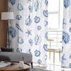 Starfish And Shell Coral Retro Window Tulle Curtains for Living Room Bedroom Hotel Luxury Decoration Sheer Curtains