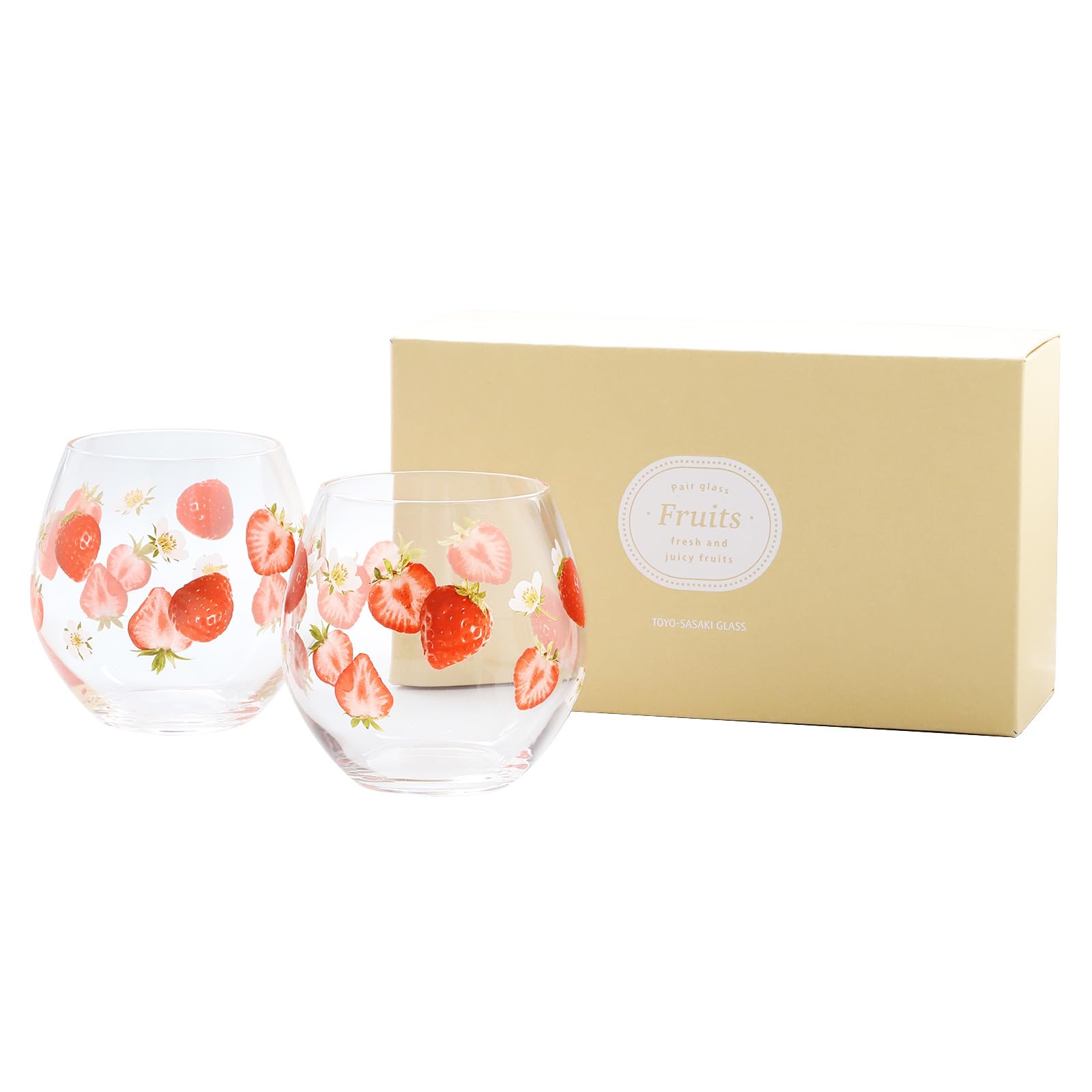 

Toyo Sasaki Glass Fruits Pair of Free Glasses (Strawberry Pattern)