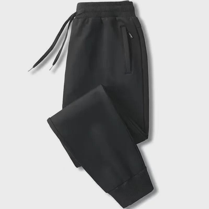 Pantaloni de trening de catifea pentru bărbați plus-size - Pantaloni sport cu croială largă pentru toamnă/iarnă