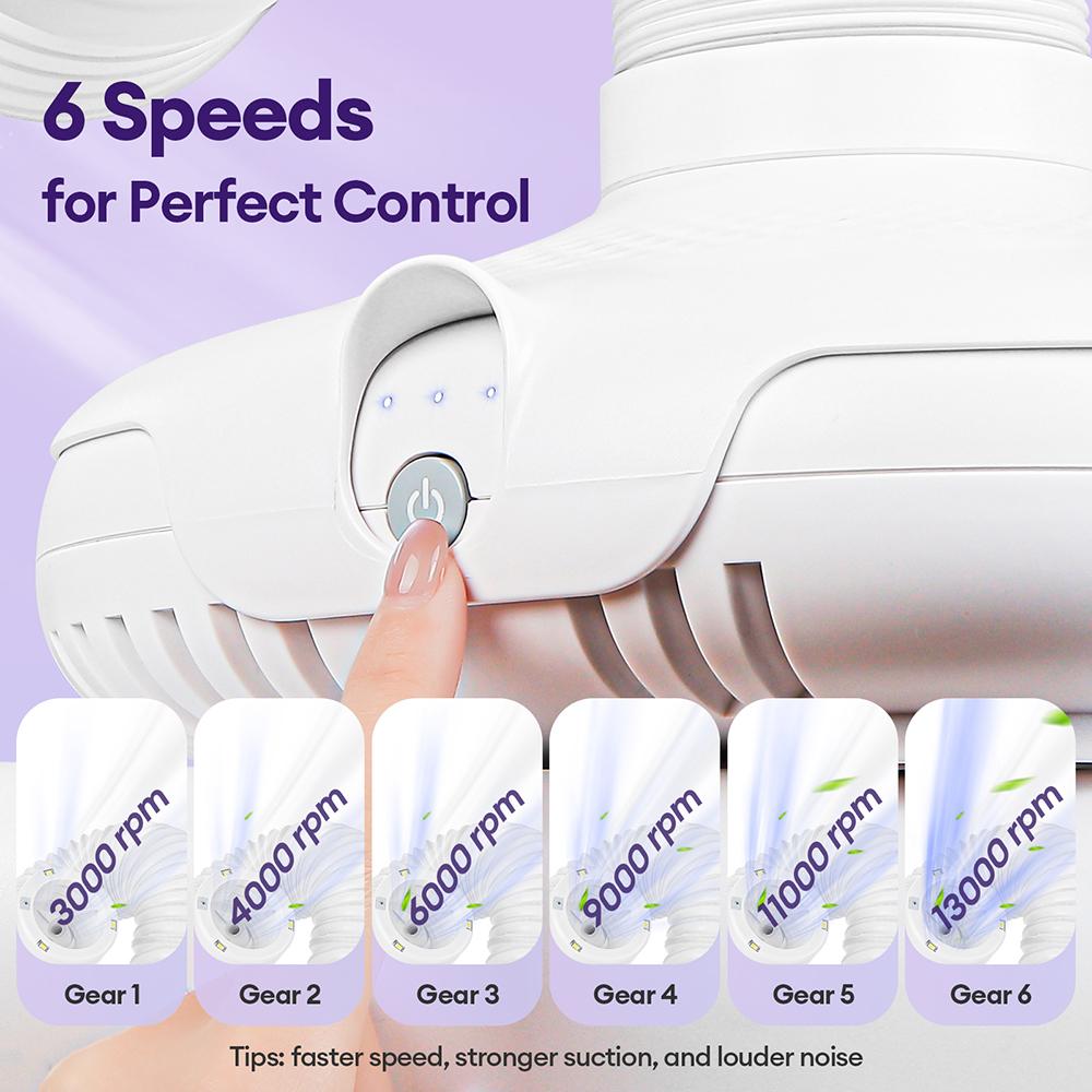Nail Dust Collector Professional Nail Aspirator Replaceable Filter 130W Manicure Vacuum Cleaner For Manicure & Pedicure Tools