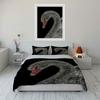 Sparkly swan on black. Bedding sets Duvet cover sets Duvet covers Pillowcases(1* Duvet Cover 2* Pillowcases without duvet insert)