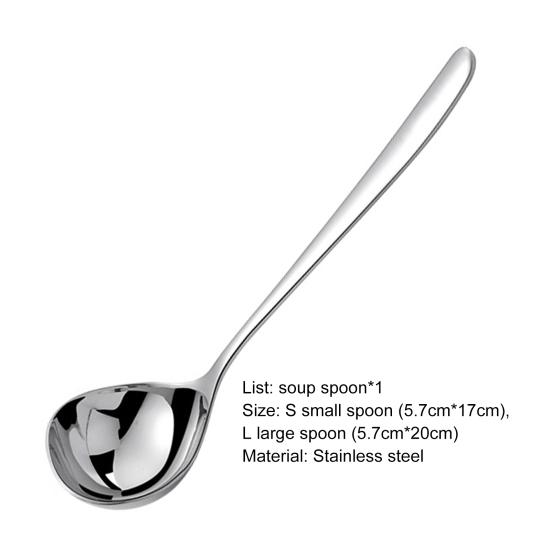 Soup Ladle Food Grade Rust-proof Stainless Steel Dishwasher Safe Hot Pot Serving Spoon for Home