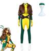 Kostium Cosplay X-Men Rogue Halloweenowy Strój do Odgrywania Ról Pełny Zestaw Kombinezon w Stylu Komiksowym Impreza Superbohaterów