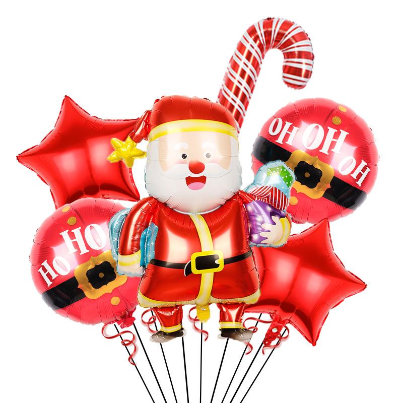 Weihnachtsballonanzug Weihnachtsmann Schneemann Elch Weihnachtsbaum DIY Weihnachts-Globos Kindergeschenke für Zuhause Neujahr 2024 Navidad Dekor