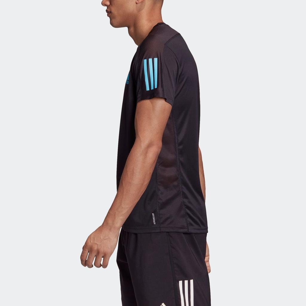 Adidas Own The Run Tee Running Sports Short Sleeve Men Tops Black FT1428