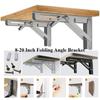 2pcs/set Brushed Stainless Steel 6-20 Inch Folding Angle Bracket Triangle Shelf Heavy Support Adjustable Wall Mounted Bench