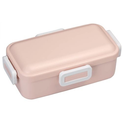Skater Bento Box, 530ml, Single Tier, Made In Japan, for Women, with 4-Point Locking for Leak-Resistant Storage, Dishwasher and Microwave Safe, Dusky