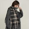 2026 New Woven Field Grid Scarf Imitation Cashmere Fringed Shawl Autumn and Winter Advanced Sense Thickened Scarf