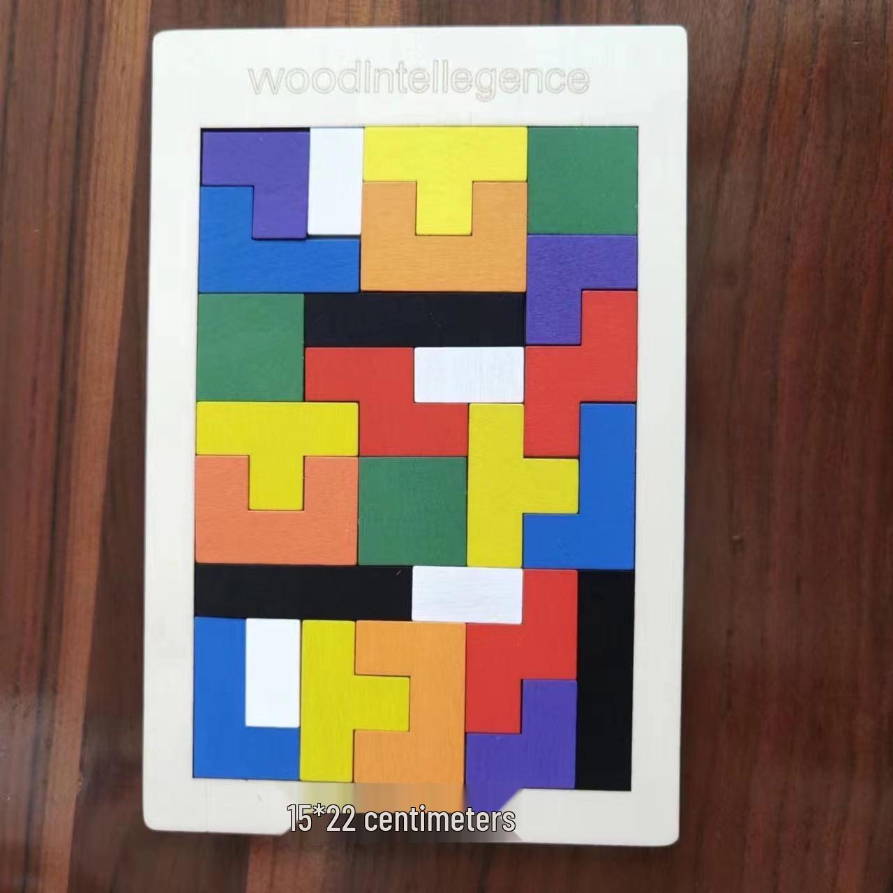 

Tetris Wooden Jigsaw & Building Blocks Game - Educational Toys for Kids