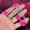 Pink Sea Sediment & Kunzite 925 Solid Sterling Silver Necklace with Adjustable Chain, Handmade Gemstone Jewelry Necklace For Memorial Day