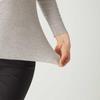 Gunze HOTMAGIC MH7846P Long Sleeve Cotton Fleece Gray Motif Women's Innerwear, Blend, Lining, Moisture-Wicking, Heat-Generating,