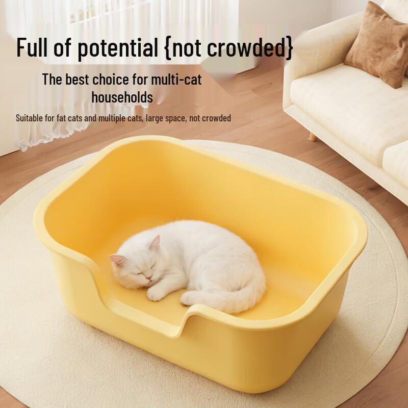 Wang Yejun Extra Large Open Cat Litter Box