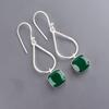 Green Onyx Gemstone 925 Sterling Silver Handmade Jewelry Earrings 1.90" For Gift EE-7-13