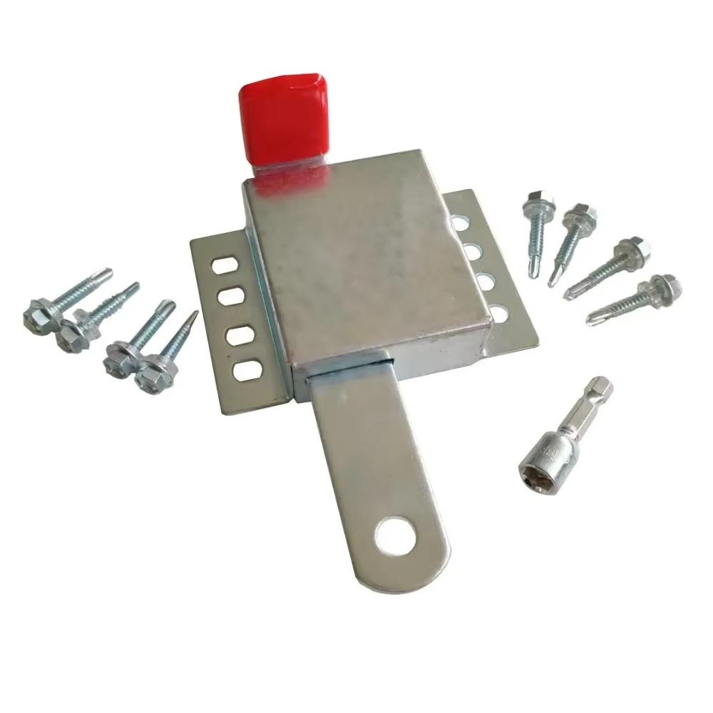 

Galvanized Steel Garage Door Locks Rust Resistant Thicken Construction Heavy Duty Door Lock Manual Open Dual Side Installation