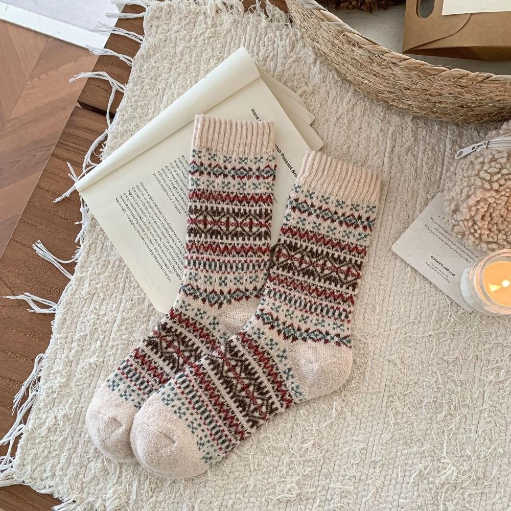 Elastic Warm Socks National Style Winter Socks Fashion Women's Sock  Autumn Winter