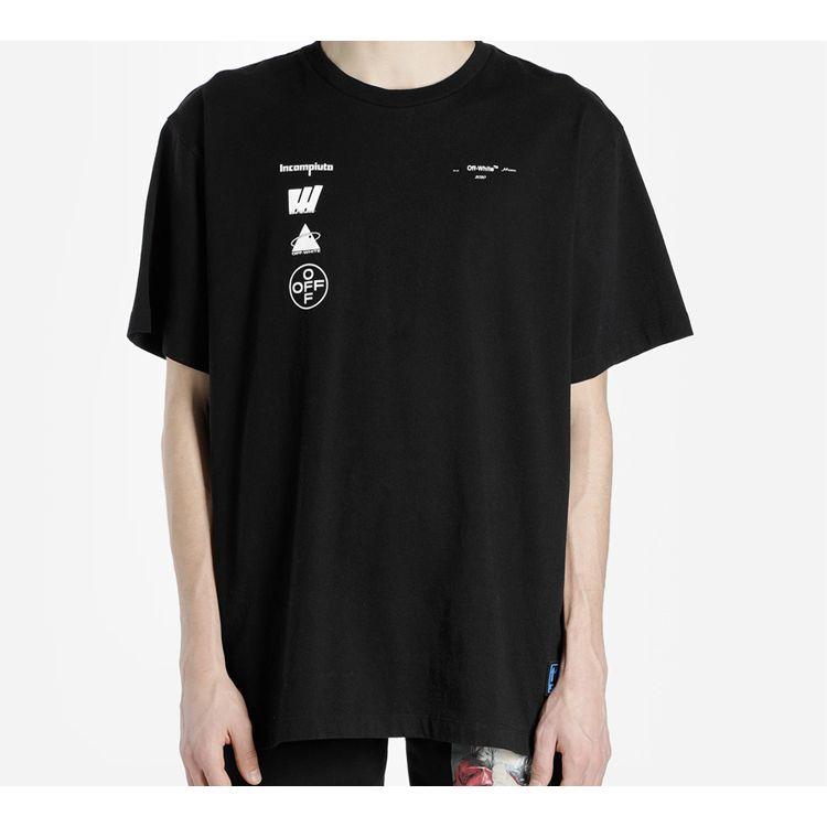Off-White FW19 Photo Print Loose Short Sleeve T-Shirt Men Tops Black OMAA038E191850051088