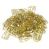 50 Pcs Paper Clips Coffee Cup Shape Office Home Plastic Coated Wire Golden Yellow Paper Clips for Notebook Bookmark