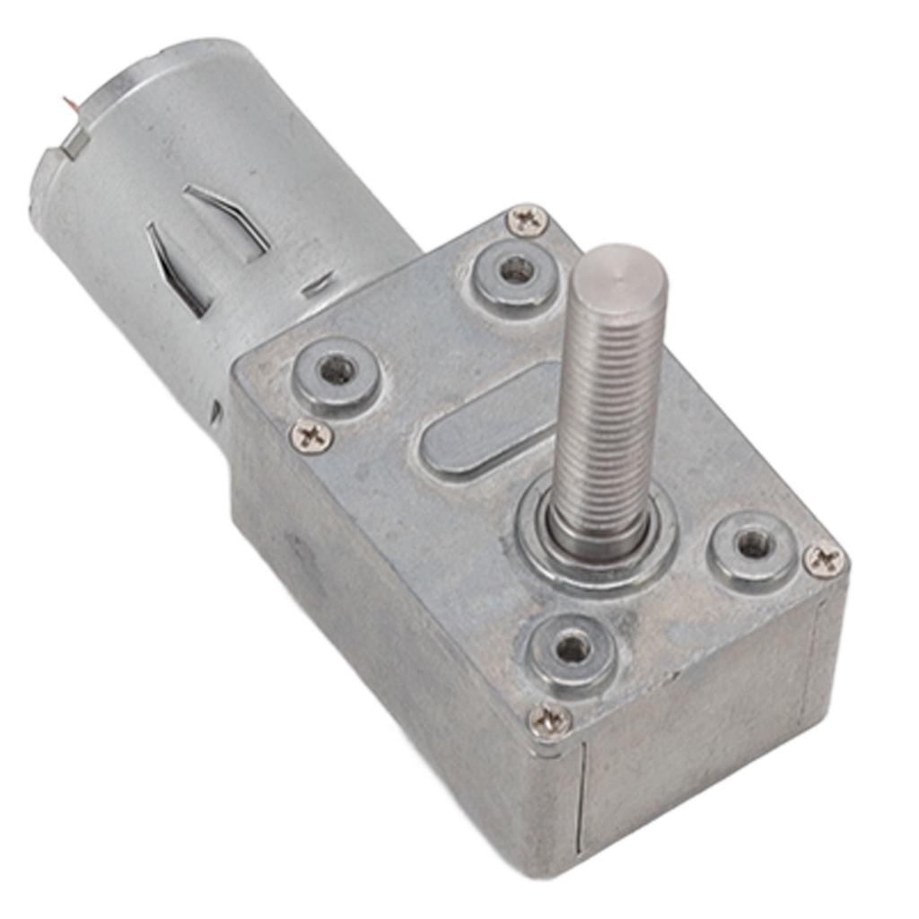 DC Gear Motor Micro High Torsion Speed Reduction Turbine Electric Self Locking Reversible Worm Gearbox 12V M8x33mm