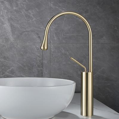 Tuqiu Brushed Gold Bathroom Faucet  Basin Faucet Hot Cold Black Sink Faucet Brass Faucet  Kitchen Faucet Swivel Sink Water Crane