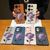 Kožený Vzor Křišťálové Růže Slim Matný Kryt pro Xiaomi 13T Pro Poco X7 X6 Redmi Note 14 13 Pro 12 11 10 Pro TPU Měkký Nárazuvzdorný Kryt na Telefon
