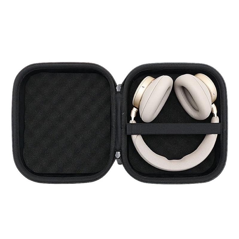 Portable EVA Headphone Storage Case Box With Soft Lining Detail Design for H100 Travel Protections Black
