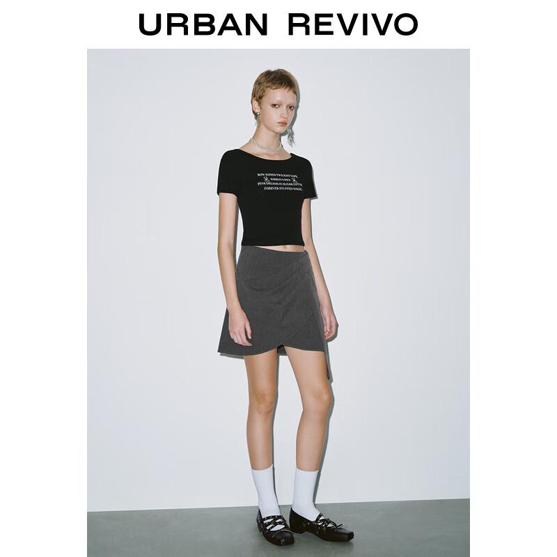 UR Irregular Pleated A-Line Mini Skirt XXS