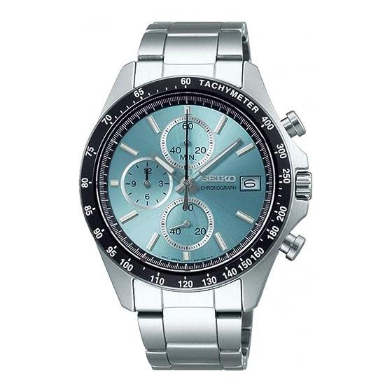 

SEIKO Кварцевые часы с хронографом 1/5 секунды Мужские SBTR029 Бирюзово-синие [Официальный продукт для внутреннего рынка]