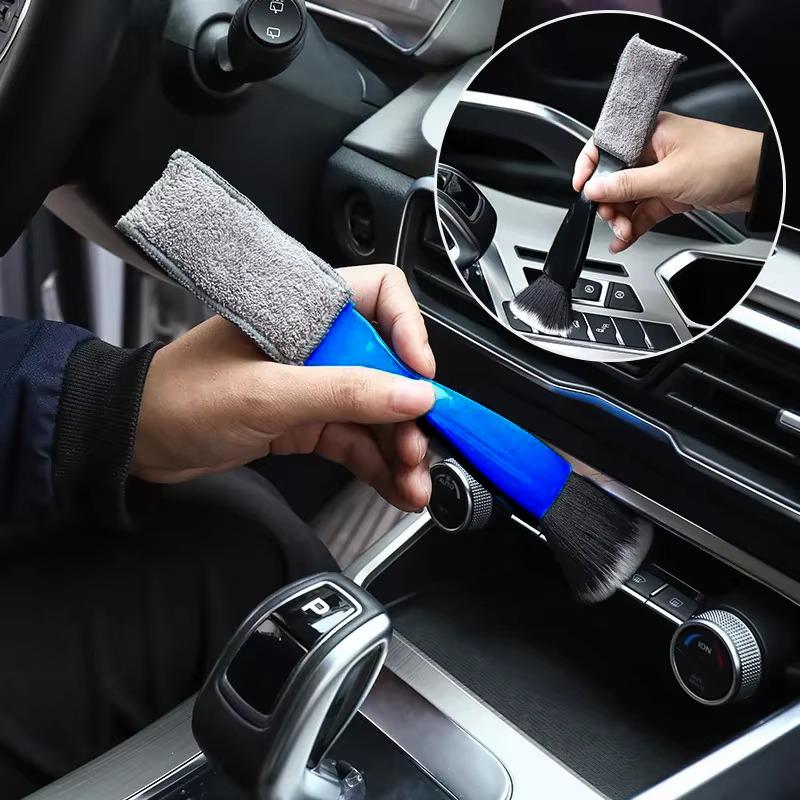 2 In 1 Car Detailing Motorcycle Cleaning Brushes Chain Cleaner Motor Car Air Conditioner Outlet Cleaning Brush