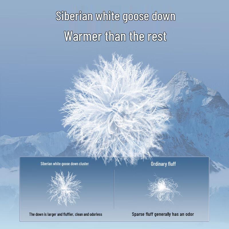 EMZ Men's Siberian Goose Down Business Casual Trench Coat