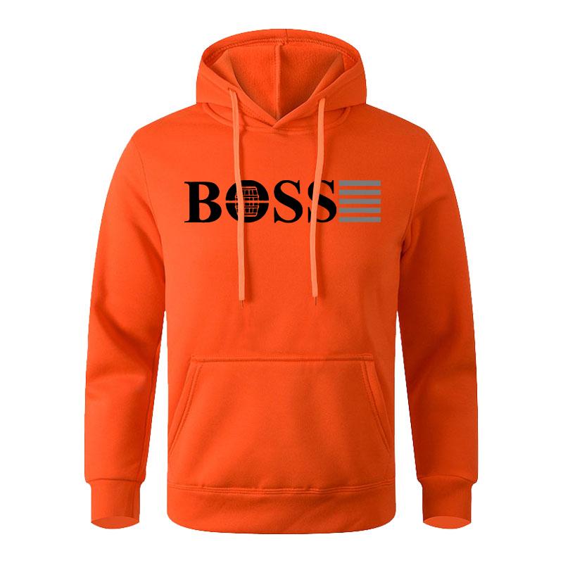 Fashionable Men's Hoodie with Street Casual Sports Style Long Sleeve and Kangaroo Pocket Fleece Sweatshirt for Autumn and Winter