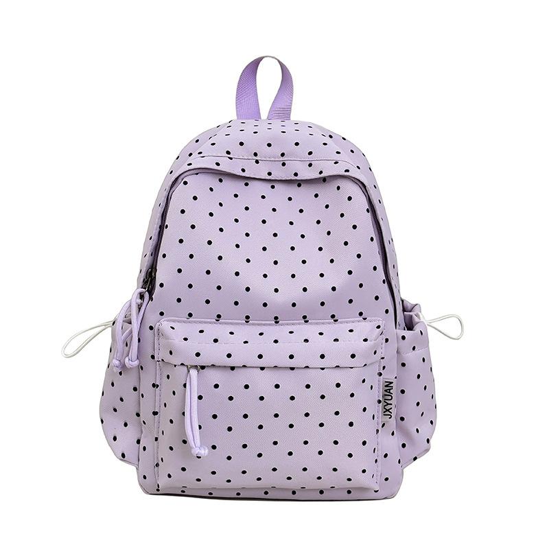 Schoolbag New Cute Polka Dot Student Backpack Research Trip Female Small Backpack Tutoring Bag Male Korean Versatile Shoulder