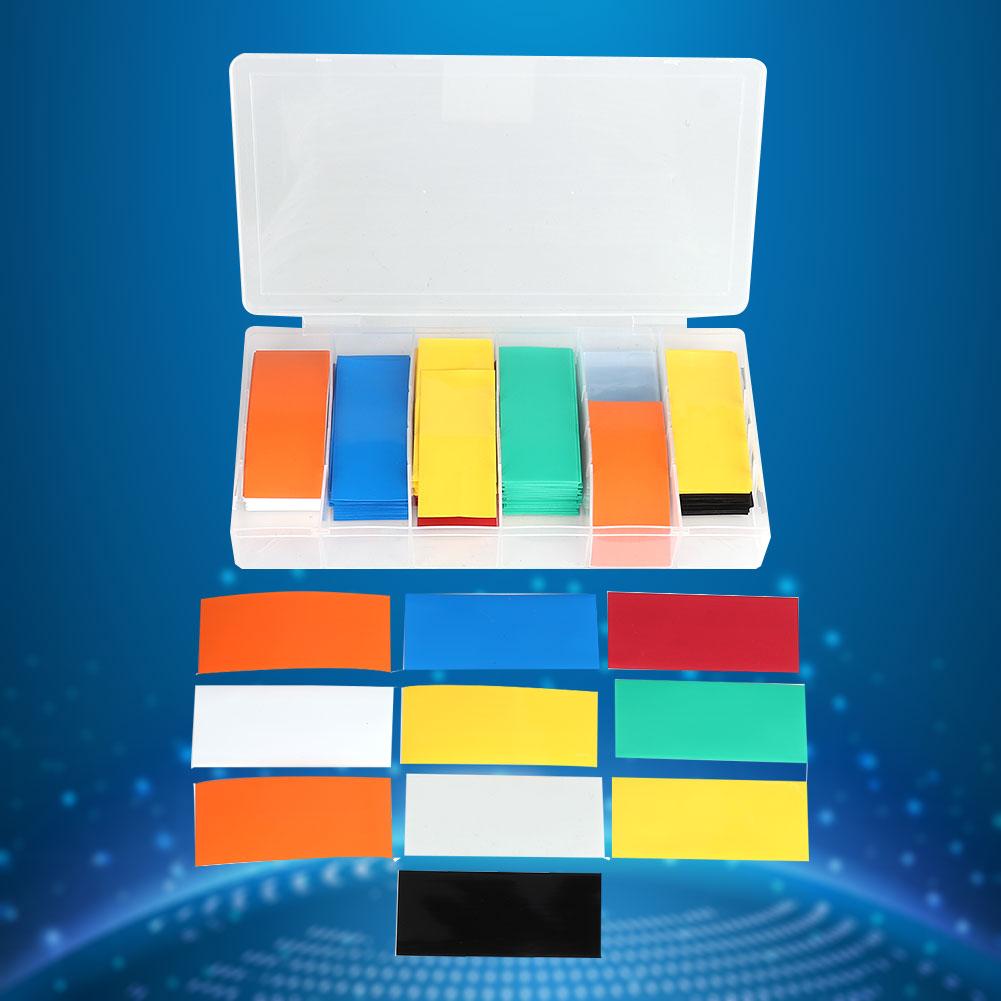 280pcs PVC Heat Shrink Tubing Battery Wrap Kit For 18650 Battery with Storage Box