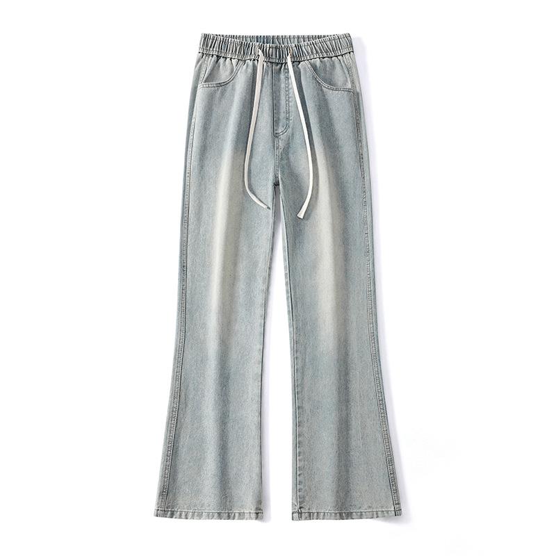Spring New Micro-pull Jeans Men's High Street Retro Flared Versatile Trousers
