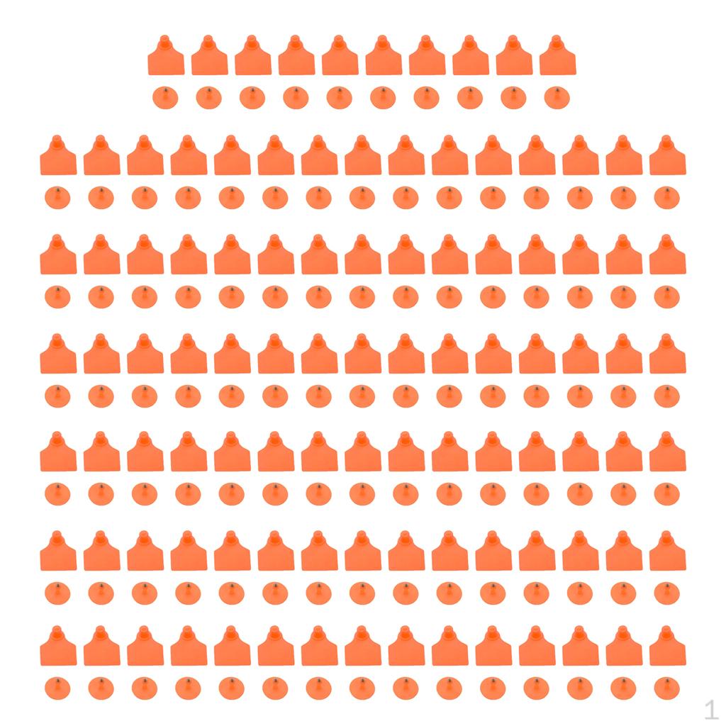 

100 шт., пустая бирка для скота, свинья оранжевый