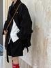 Luxi Women's 2024 Autumn Slimming Trench Coat with Stand Collar & Drawstring