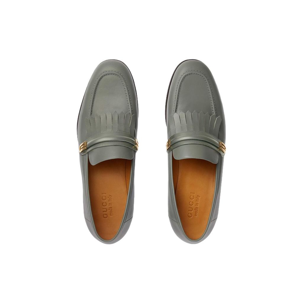 Gucci Leather Men's Casual Shoes Men's Gray 714680 06F00 1547