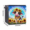 Sonnenblumen und Kühe 5D Diamantmalerei Aufbewahrungskorb Vollrunde Bohrer Mosaik Diamantstickerei Kreuzstich-Kits Heimdekoration Heimdekoration
