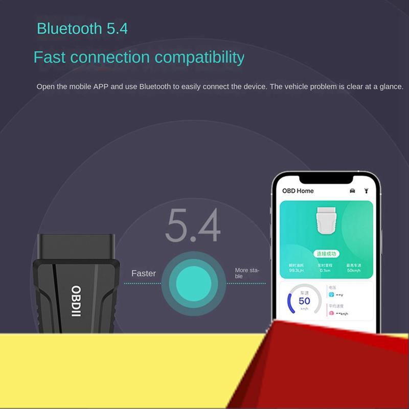 V011 OBD OBDII Diagnostic Tool Bluetooth 5.4 For IOS/Android OBD2 Professional Code Reader 9Protocols Better Than ELM327-M53K