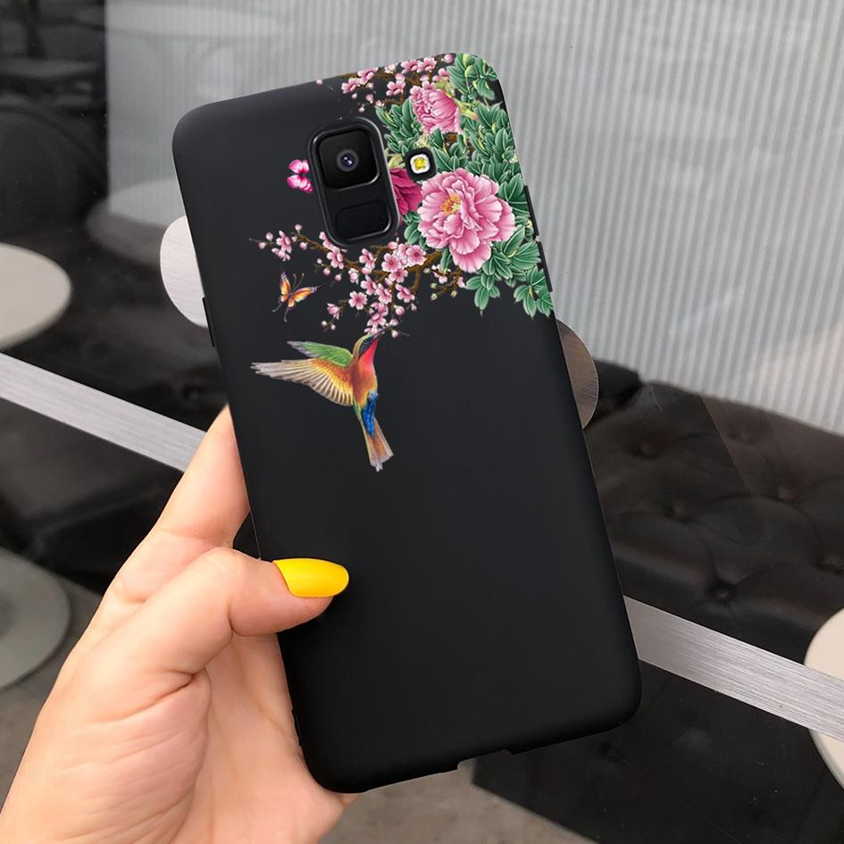 For Samsung Galaxy A6 2018 Case SM-A600F Cute Sunflower Astronaut Phone Cover For Samsung A6 Plus 2018 A6Plus A6+ SM-A605F Coque