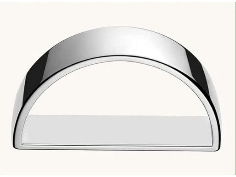 Polished Gold Zinc Alloy D-Shaped Napkin Ring