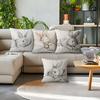 Cute Bunny Sketch Cushions Pillowcase Polyester Cushion Cover Throw Pillow Pillowcover Home Car Sofa Decor