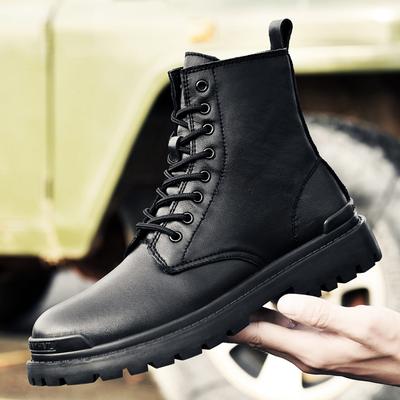 Fashion Genuine Leather Men'S Boots Autumn Winter Warm Snow Boots Men High Quality Motorcycle Boots Military Tactical Mens Shoes