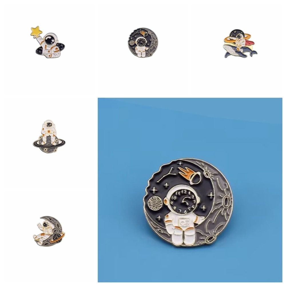 

Dripping Oil Astronaut Enamel Pins Star Creative Backpack Accessory a